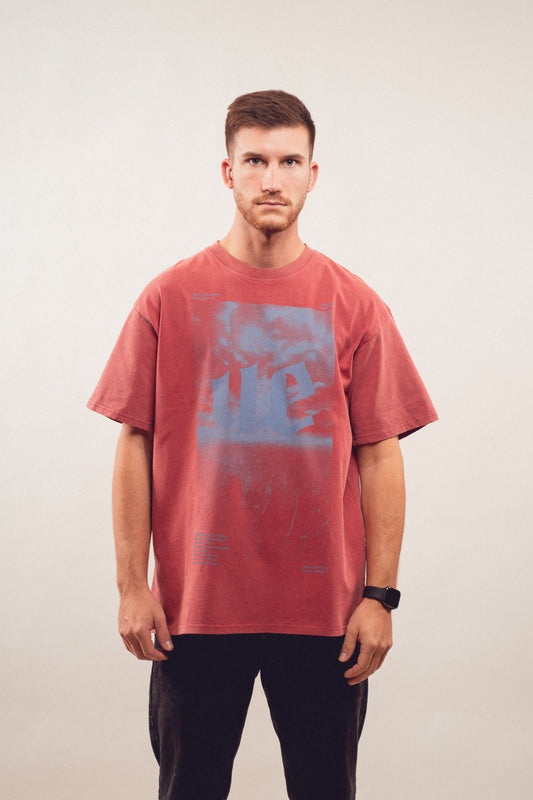 Shirt "uenlimited" washed red