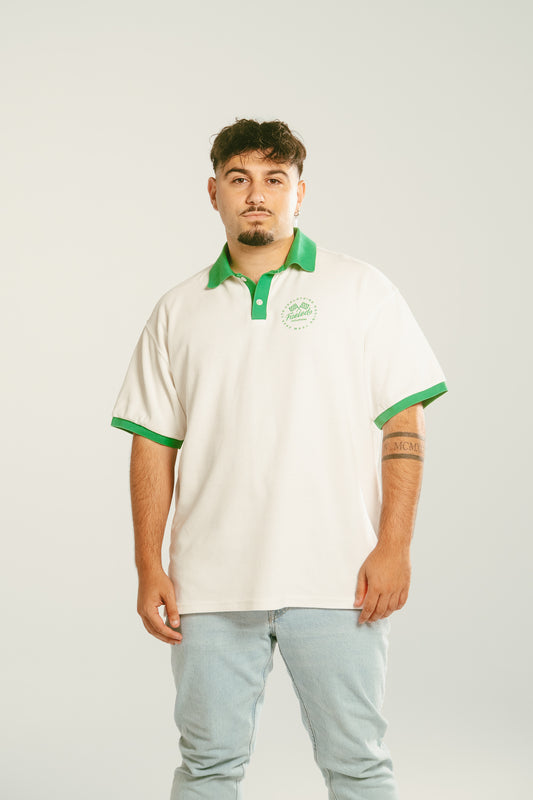 Polo Shirt "racing" white