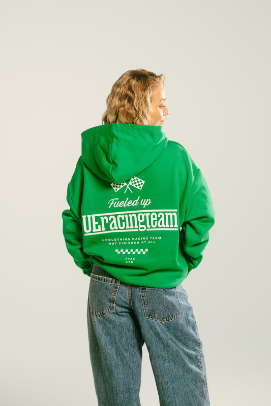 Hoodie "ue racing team" green