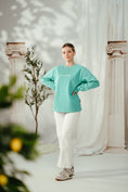 Load image into Gallery viewer, Longsleeve "S1 Homage" turquoise
