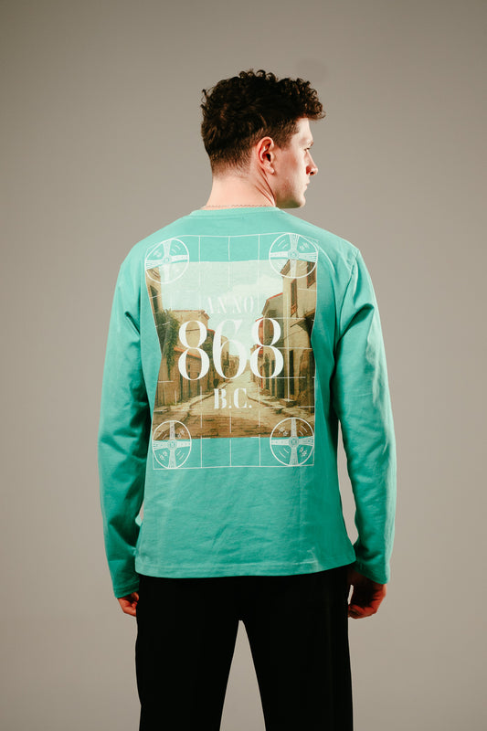 Longsleeve "S1 Homage" turquoise