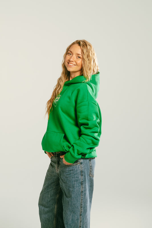 Hoodie "ue racing team" green