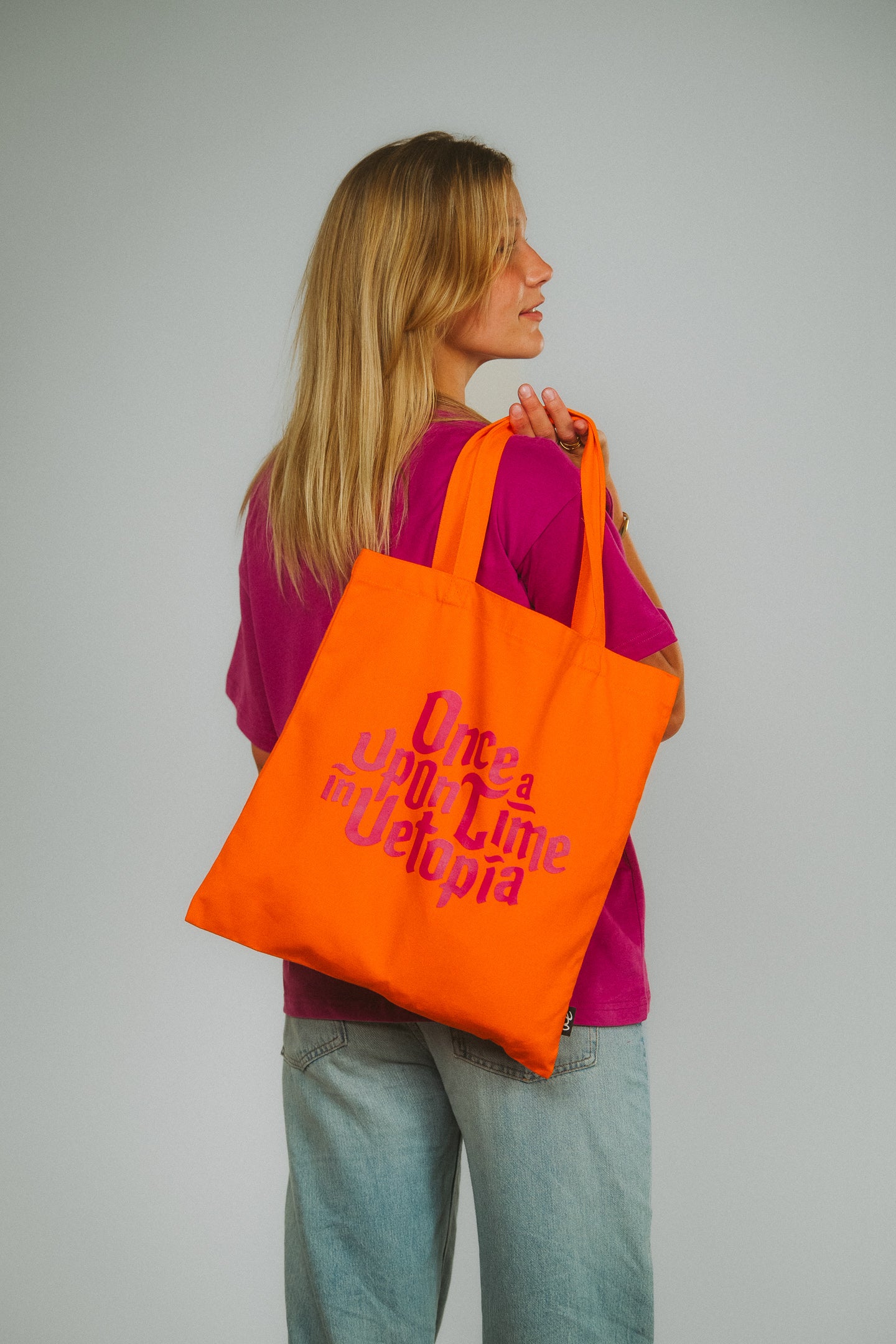 Tote Bag "once upon a time" orange