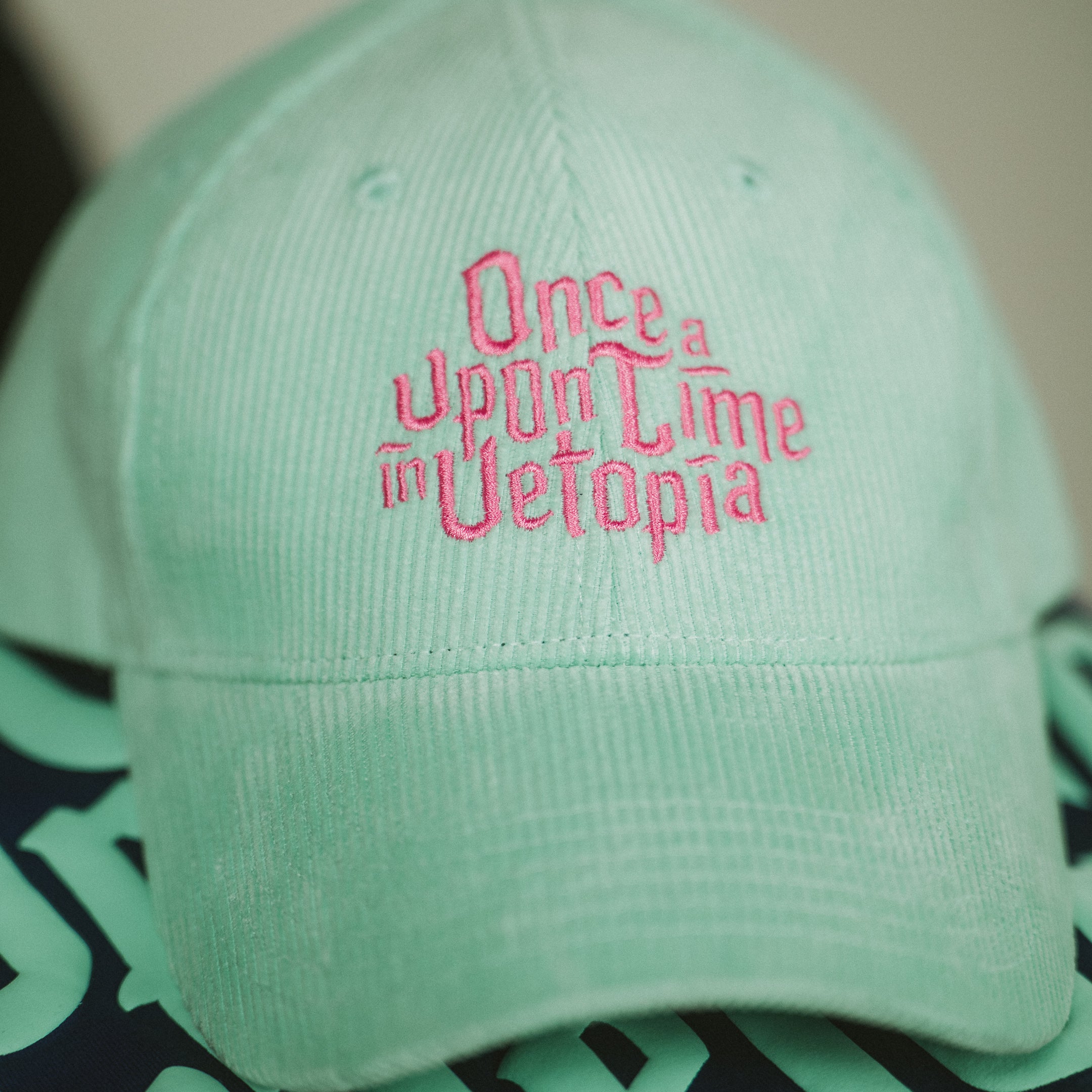 Cap "once upon a time" turquoise